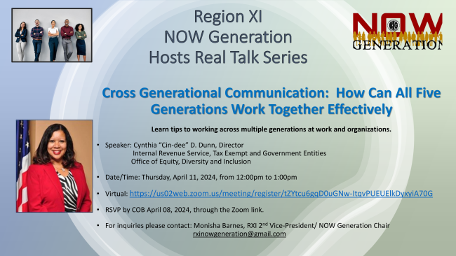 Region XI NOW Generation Hosts Real Talk Series